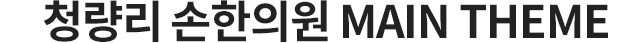 청량리 손한의원 주요 진료 분야